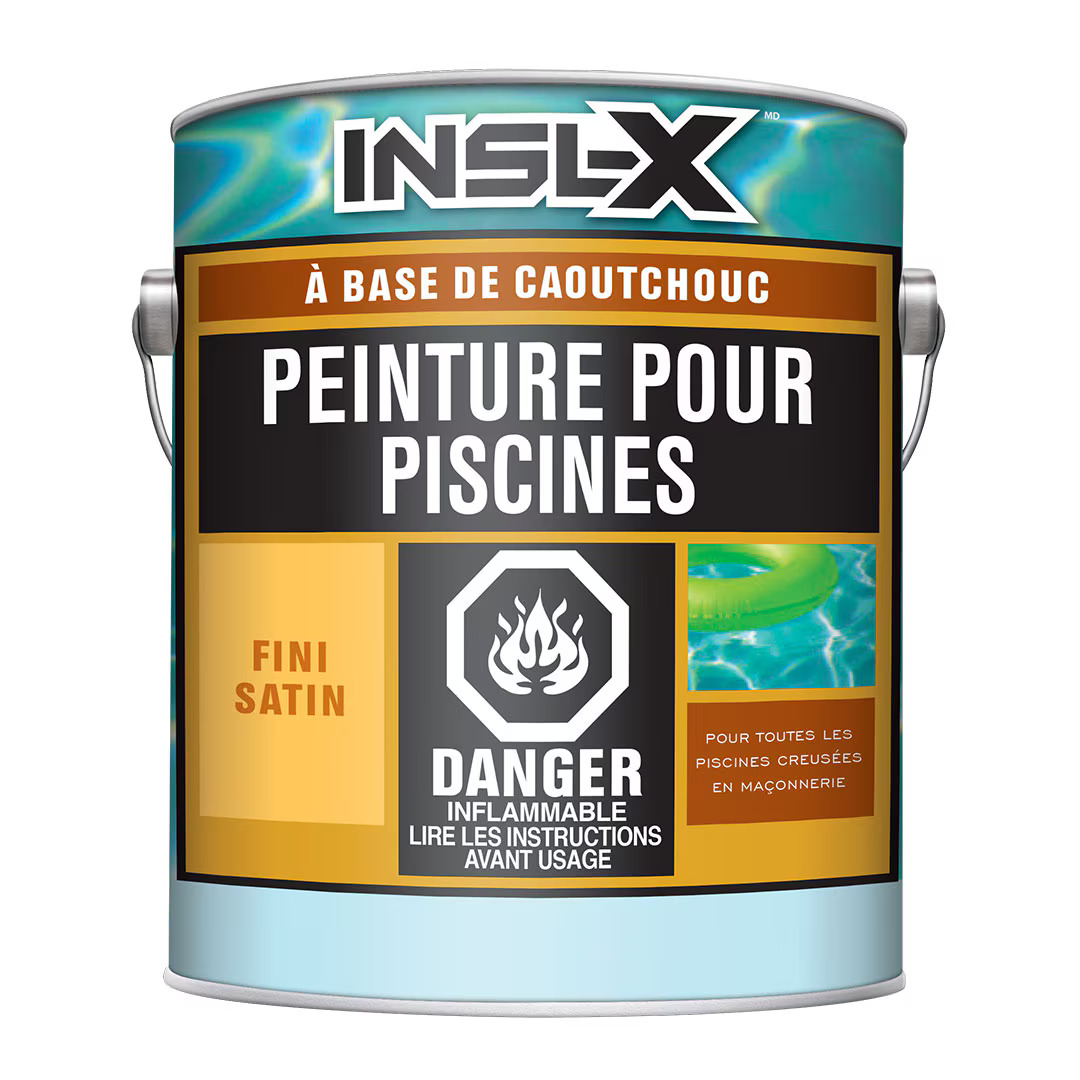 PEINTURE À PISCINE À BASE DE CAOUTCHOUC FINI SATIN