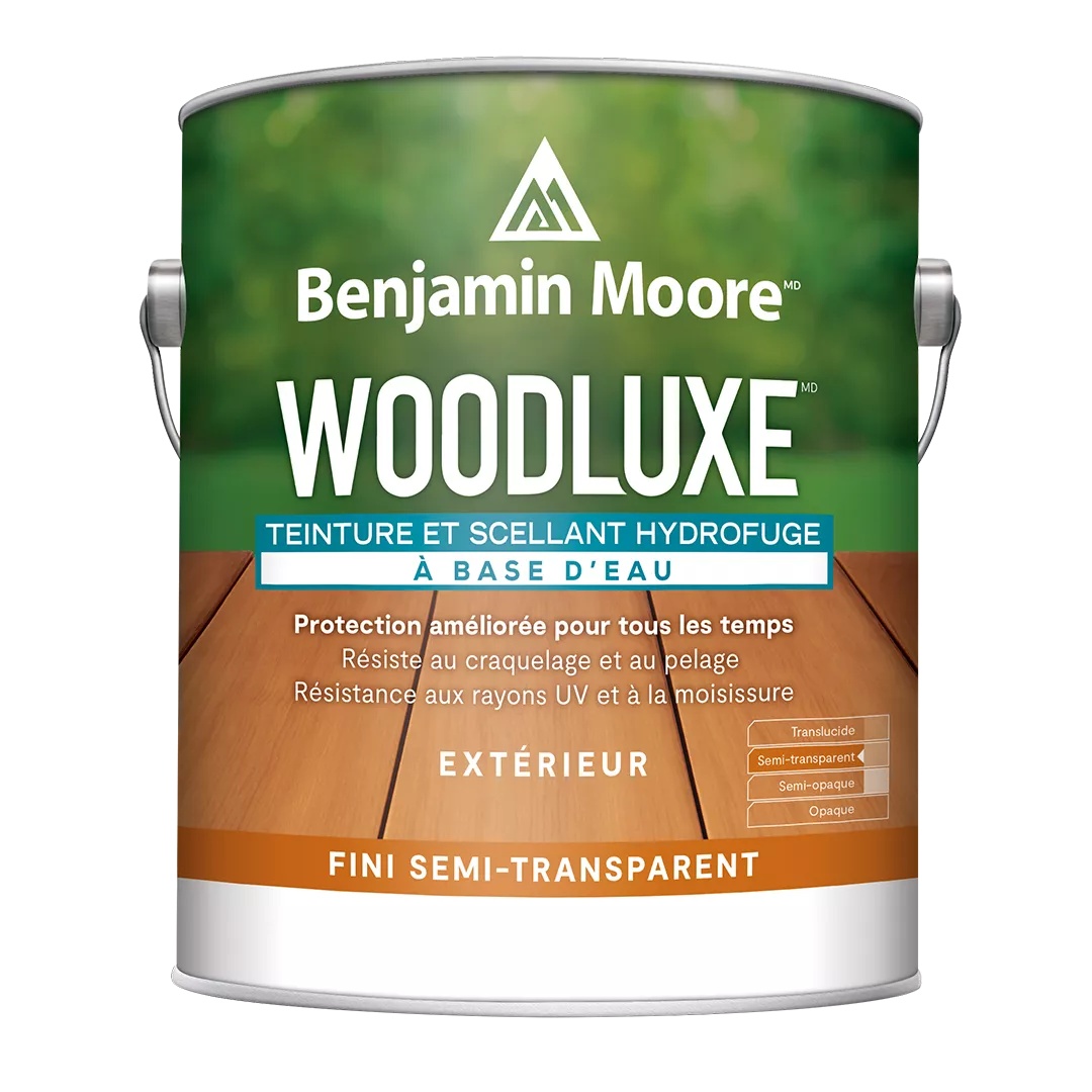 TEINTURE WOODLUXE EXTÉRIEUR SEMI-TRANSPARENT À BASE D'EAU
