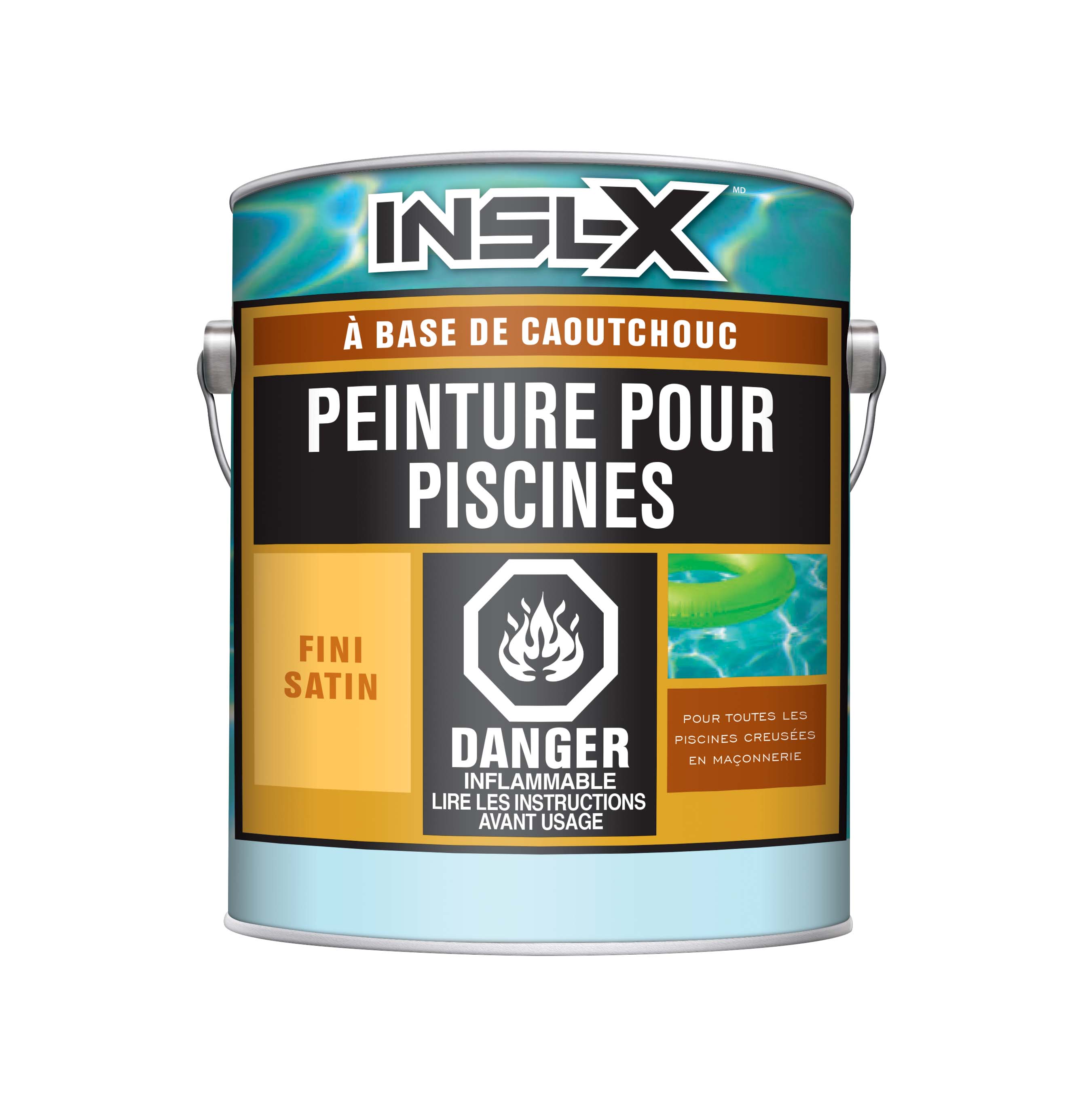 PEINTURE À PISCINE À BASE DE CAOUTCHOUC FINI SATIN - RP- - Piscine